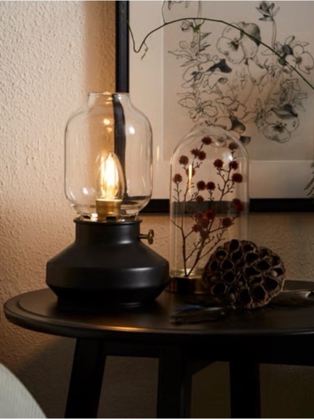 Ikea TARNABY Dimmable table lamp, anthracite NEW